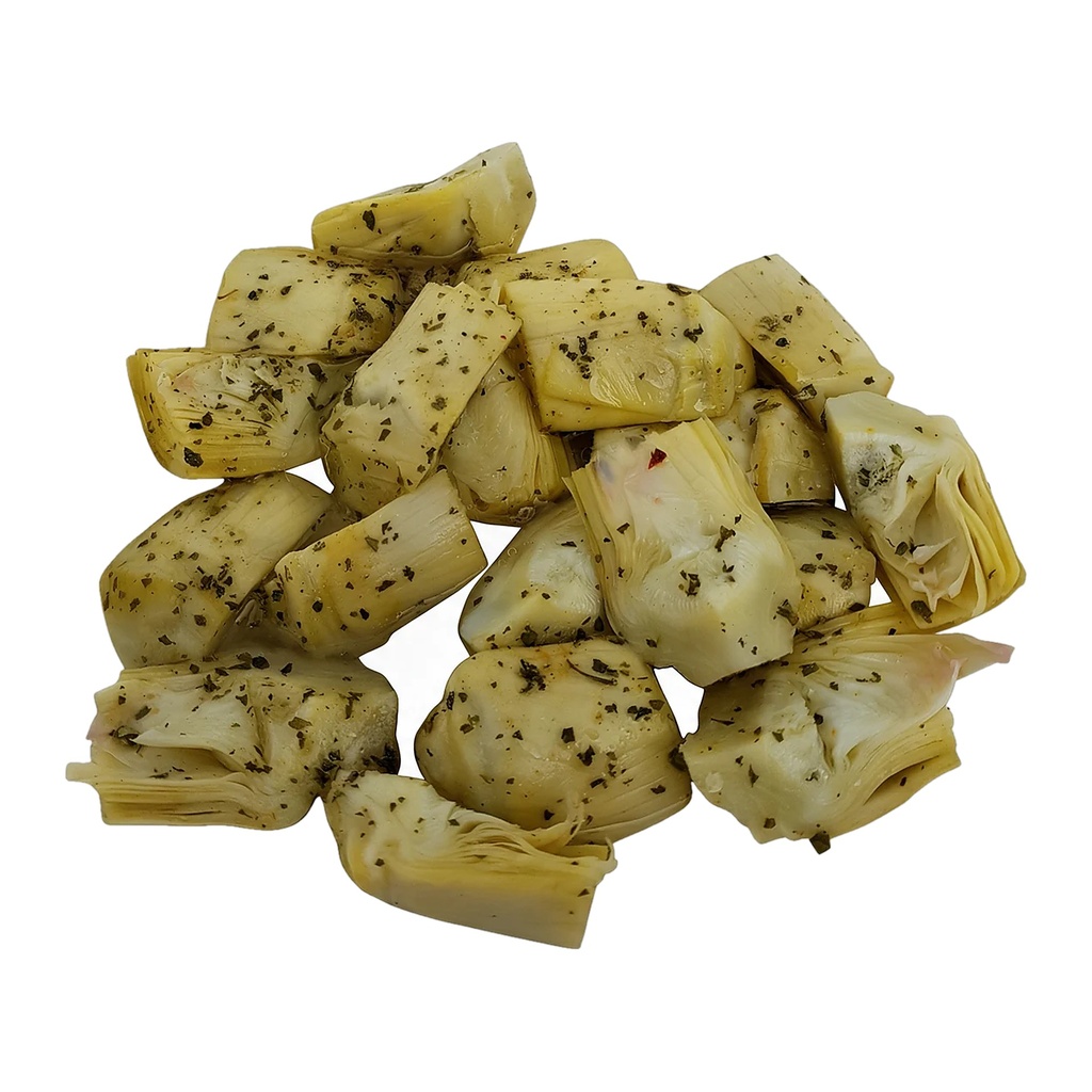 Alcachofas troceadas aliñadas